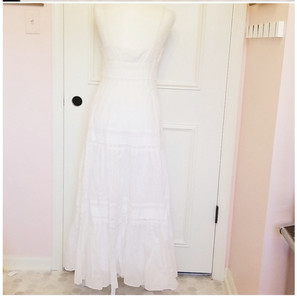 RALPH LAUREN white pleated maxi dress was 1 - Picture 3 of 6